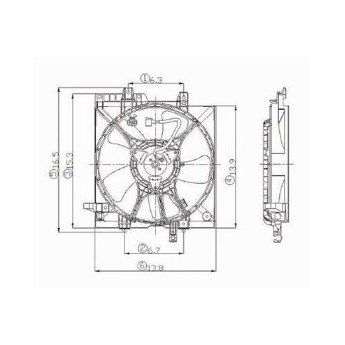 Radiator Fan Assembly 1999-2002 Subaru Forester