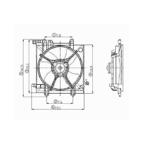 Radiator Fan Assembly 2000-2004 Subaru Legacy