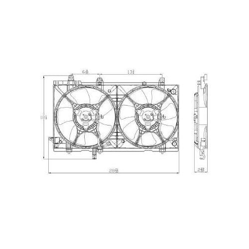Dual Cooling Fan Assembly 2003-2008 Subaru Forester