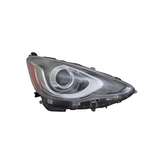 Passenger Side Headlight Assembly 2015-2017 Toyota Prius C