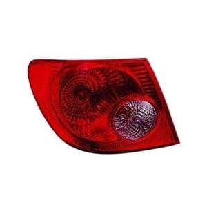 Driver Side Tail Light Assembly 2003-2004 Toyota Corolla