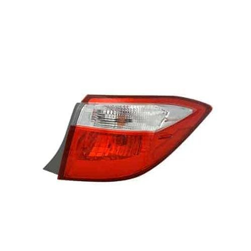 Passenger Side Outer Tail Light Assembly 2014-2016 Toyota Corolla