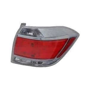 Passenger Side Outer Tail Light Lens 2011-2013 Toyota Highlander Hybrid