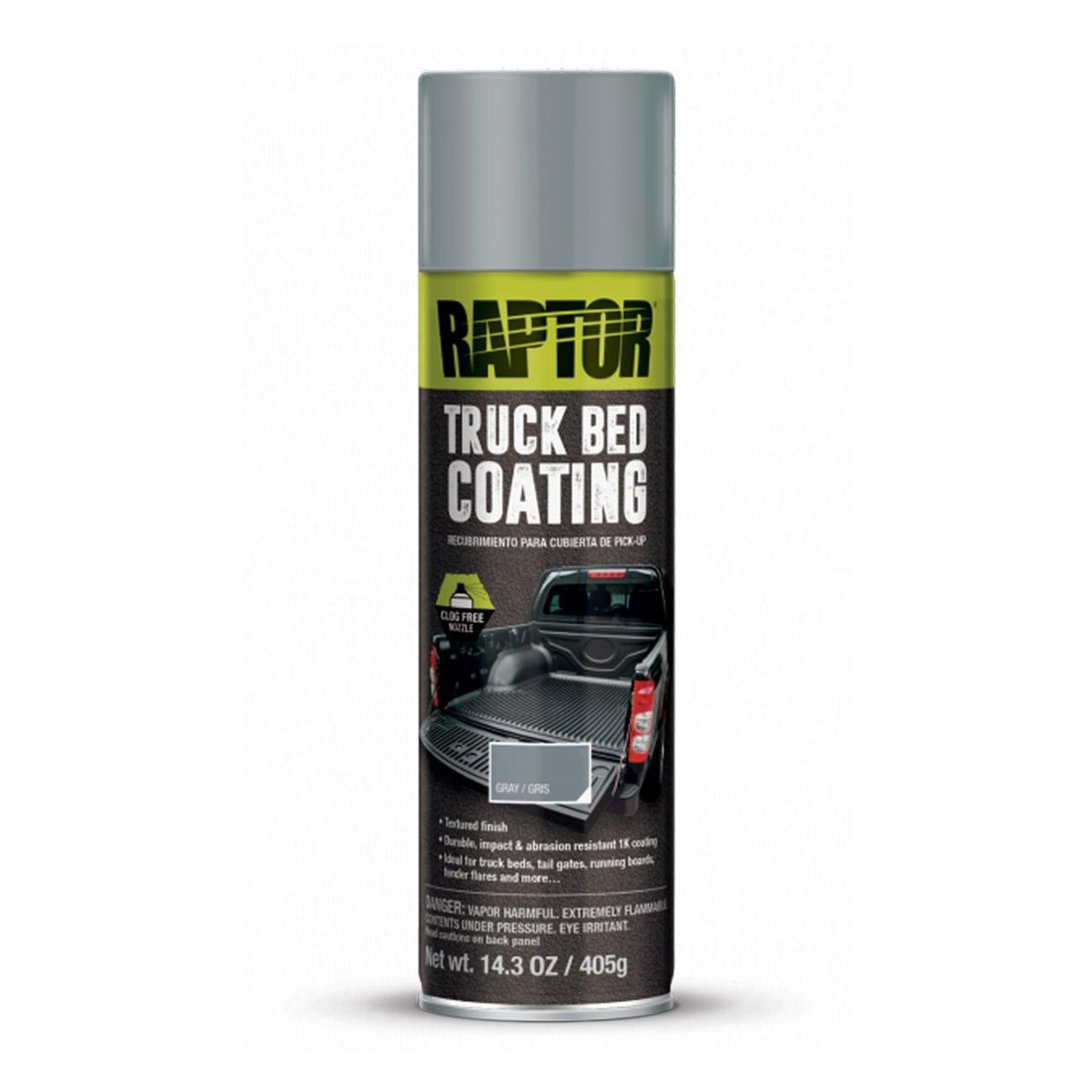 U-Pol Raptor Bed Liner Aerosol Gray